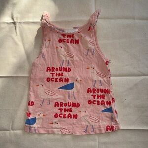 Zara Pink Tank Top with Seagull Design